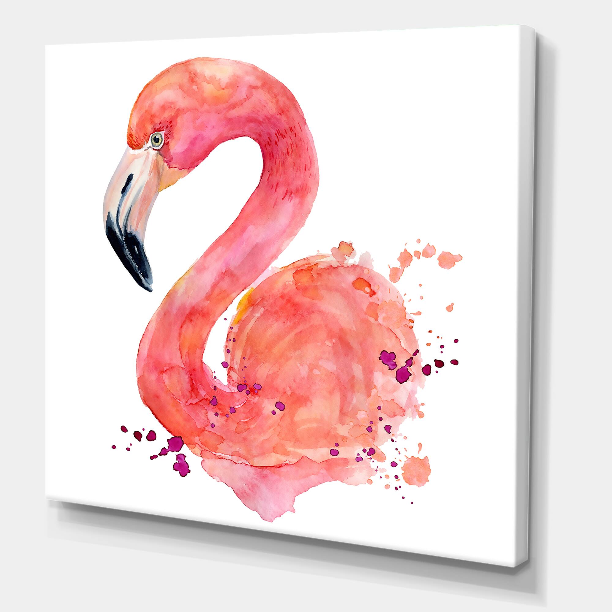 Designart - Portrait of Pink Flamingo I